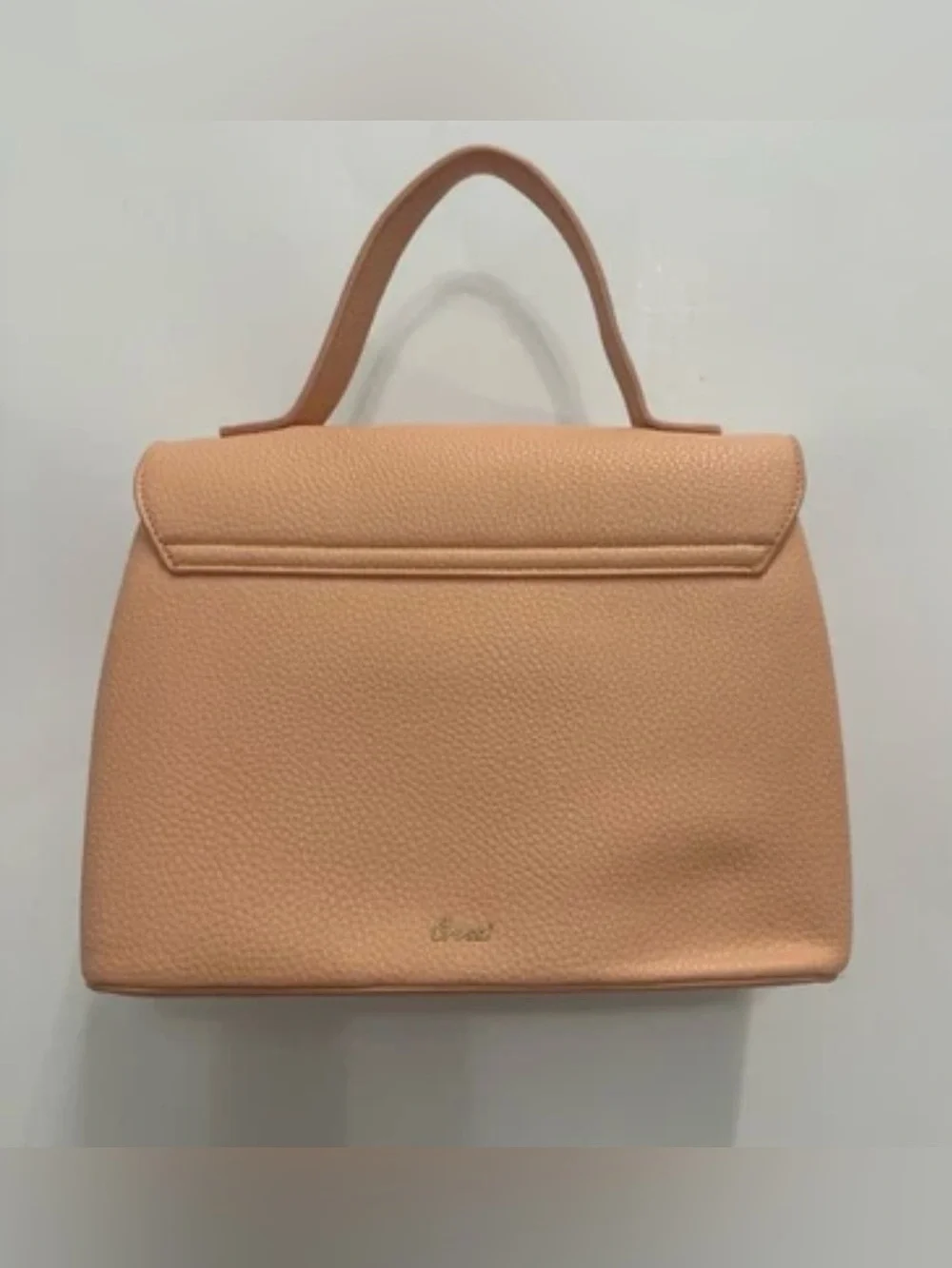 GROSSI/LIKE DREAMS Eva double bowtie vegan leather top handle crossbody -ORANGE